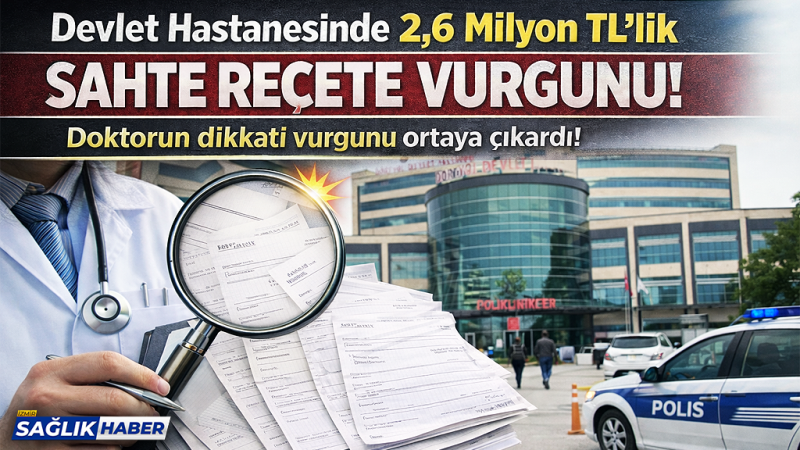 Devlet Hastanesin'de 2,6 Milyon TL’lik sahte reçete vurgunu!
